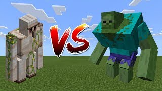 Iron Golem vs Mutant Zombie  Minecraft [upl. by Harwilll]