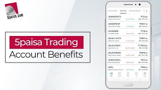 5paisa Trading Account Benefits Mobile  App  Features  Trading  Investment  Market [upl. by Hakkeber]