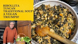 HOW TO MAKE A RIBOLLITA  TUSCAN TRADITIONAL SOUP  Best one pot vegan Italian recipe [upl. by Canica]