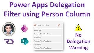 Part 5  PowerApps Delegation amp Gallery Filtering using Person column single and multi select [upl. by Magree542]