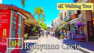 Rethymno Crete will give you goosebumps  4K Walking Tour  City Driver Tours [upl. by Tolliver212]