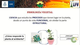 Introducción a la Fisiología Vegetal [upl. by Leahcimnhoj]