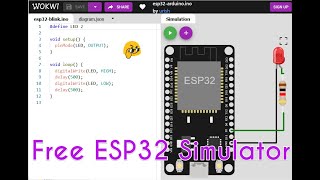 ESP32 Simulator  Arduino Core  LED Blink Example  How to use ESP32 Wokwi Simulator [upl. by Levins303]