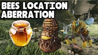 BEE HIVE AND HONEY LOCATION IN ABERRATION Ark Survival Evolved [upl. by Lemmor52]