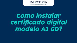 Instalação Certificado Digital A3 GD Serasa Experian Parceria [upl. by Madelin320]