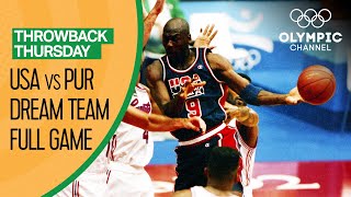 USAs Dream Team vs Puerto Rico  Basketball Replays  Throwback Thursday [upl. by Bennion]