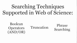 An Introduction to Web of Science [upl. by Nidnarb]