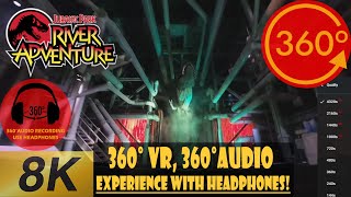 Jurassic Park River Adventure Islands of Adventure 8K 360  360 Audio [upl. by Roy]