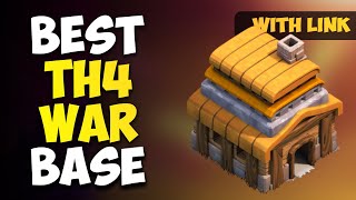 NEW BEST TH4 WAR BASE LINK 2021 COC Town Hall 4 Defense Base Layouts  Clash of Clans [upl. by Ybocaj345]