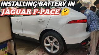 How to Replace Jaguar FPace Diesel Luxury Car Battery  Jaguar FPace Car Battery Installation [upl. by Adamson]