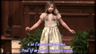 O Mio Babbino Caro by Jackie Evancho with lyrics and English translation [upl. by Atinrahc722]