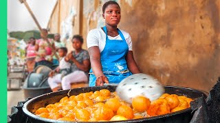 Africas CHEAPEST Street Food Lagos Nigeria Food Tour [upl. by Aitnauq558]