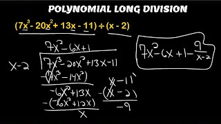 Polynomial Long Division  Algebra  Explanation With Examples [upl. by Lethia70]