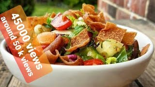 how to make fattoush salad  traditional Lebanese salad [upl. by Nnylassej]