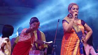 Kalpana Patowary Dancing Sonowal Kachari Bihu With School Friends in Beltola Bihu [upl. by Preiser18]