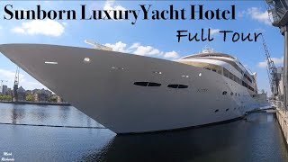 Sunborn Luxury Yacht Hotel  London Docklands  Full Tour  Cabin Upgrade  Afternoon Tea [upl. by Dafodil]