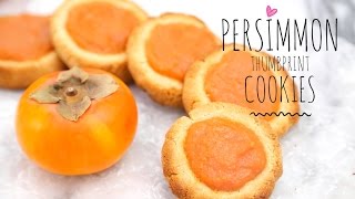 Persimmon Almond Thumbprint Cookies  Simple Cookie Recipe [upl. by Paul]