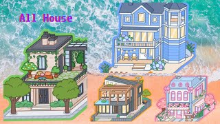 Aesthetic Design of All Houses in Toca Boca Housemaker videos Room ideas [upl. by Ivar]