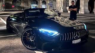 NEW 2022 Mercedes SL 63 AMG  Full NIGHT Drive Review Interior Exterior Sound [upl. by Tail]