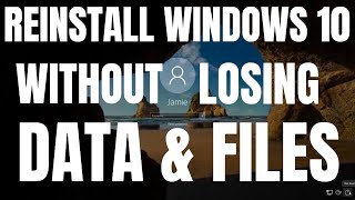 How To Reinstall Windows 10 WITHOUT Losing Personal DataFiles [upl. by Acirred]