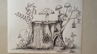 Daily challenge94Fairy house drawing [upl. by Salvatore]