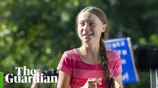 Greta Thunberg leads New York protest for climate change action  watch live [upl. by Gennifer563]