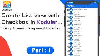 ListView With Checkbox for Kodular  Listview item Slect  Slect All Listview item Part  1 [upl. by Darrow905]