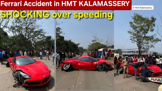 Ferrari car crashes into tree accident in Kalamassery Kerala [upl. by Alethia]