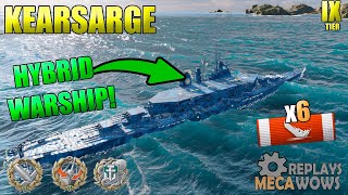 RARE WARSHIP Kearsarge 6 Kills 185K Damage  World of Warships [upl. by Semela87]