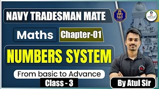 Indian Navy Tradesman Mate 2024  Maths Classes  Numbers system  3  By Atul Sir [upl. by Ailelc]