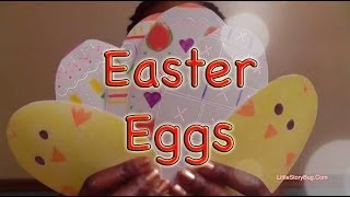 Miss Tracey Makes Paper Easter Eggs  LittleStoryBug [upl. by Uoliram]