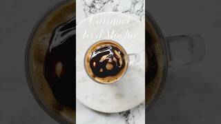 ASMR Caramel Iced Mocha Recipe  Caramel Iced Mocha Recipe  youtubeshorts shorts short asmr [upl. by Iaras]