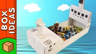 DIY Cardboard Boat  Craft Ideas For Kids on BoxYourself [upl. by Ran]