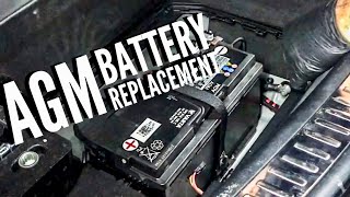 AGM Battery Replacement  15’ Porsche Macan S [upl. by Einnob217]