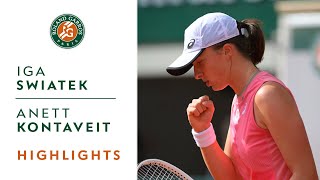 Iga Swiatek vs Anett Kontaveit  Round 3 Highlights I RolandGarros 2021 [upl. by Enilrem]