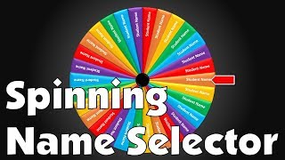 Create A Wheel of Fortune Spinning Name Selector in PowerPoint [upl. by Jolenta]