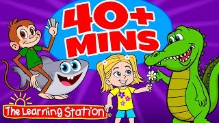 Get Funky Funky Monkey Dance Baby Shark Original Song  More ♫ Kids Songs by The Learning Station [upl. by Mikol446]