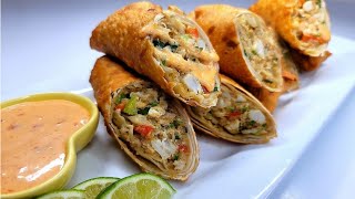 SEAFOOD EGG ROLLS recipe with crab amp shrimp [upl. by Anirbas466]