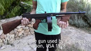 Denix M1 submachine gun des by Thompson USA 1928 [upl. by Arykat901]