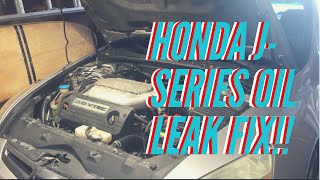 ‘98‘02 Honda Accord Oil Leak Oil Filter Housing Gasket Replacement [upl. by Elleinwad]