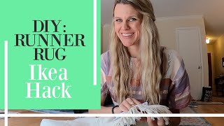 DIY Runner Rug  IKEA HACK [upl. by Ademla]