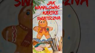 Jak namalować kartkę świąteczną 🎄 TUTORIAL art rysunek malowanie [upl. by Sirois]