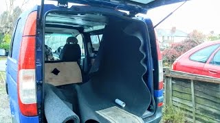 Camper Van Conversion Day 7amp8 CARPET LINING  The Carpenters Daughter [upl. by Ahcsim]