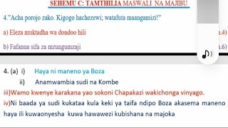 2022 KCSE KISWAHILI PAPER 3 TIPS QUESTIONS AND ANSWERS [upl. by Chadd]