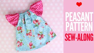 Peasant Dress Tutorial  ANNA Dress Pattern Sew Along [upl. by Calisa]