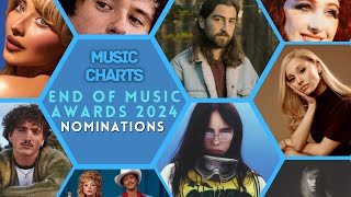 MUSIC CHARTS END OF MUSIC AWARDS 2024 NOMINATIONS [upl. by Ened]