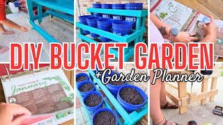 👩🏻‍🌾 DIY CONTAINER GARDEN  HOW TO BUILD 5 GALLON BUCKET GARDEN  ORGANIZED GARDENING PLANNER 🪣 [upl. by Ahtikal807]