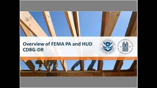 Implementation Guidance for Use of CDBG DR Funds as Non Federal Cost Share for FEMA PA Program [upl. by Annawik843]