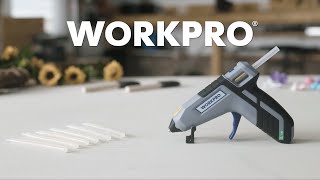 WORKPRO® Tools  Cordless Mini Hot Glue Gun [upl. by Annaitsirhc615]