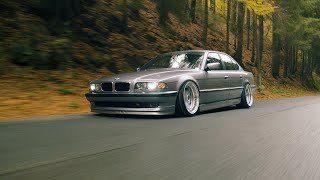 Bagged BMW E38┃ OZ Fittipaldi┃AirLift┃ALPINA┃dexterity [upl. by Yrgoerg]